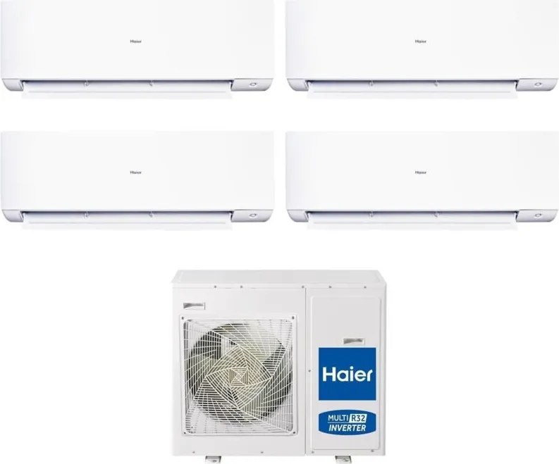 Climatizzatore Condizionatore Haier Quadri Split Inverter serie expert 7+7+9+12 con 4U75S2SR5FA R-32 Wi-Fi Integrato 7000+7000+9000+12000