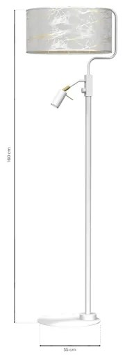 Lampada da terra SENSO 1xE27/40W/230V + 1xGU10/7W bianca