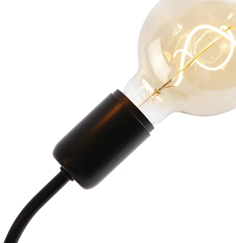 Lampada da tavolo di design nera a 3 luci - Wimme