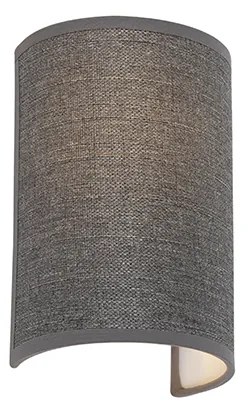 Lampada da parete moderna grigia - Simple Drum Jute