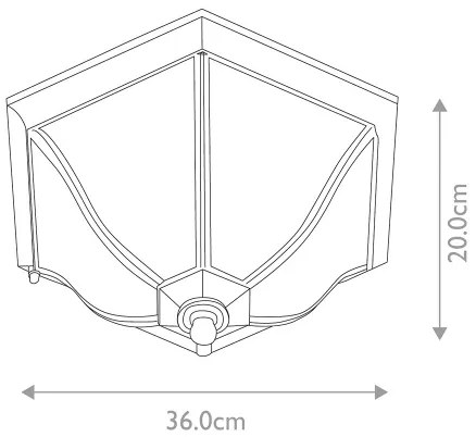 Elstead NE8-M - Plafoniera da esterno NEW ENGLAND 2xE27/60W/230V IP44
