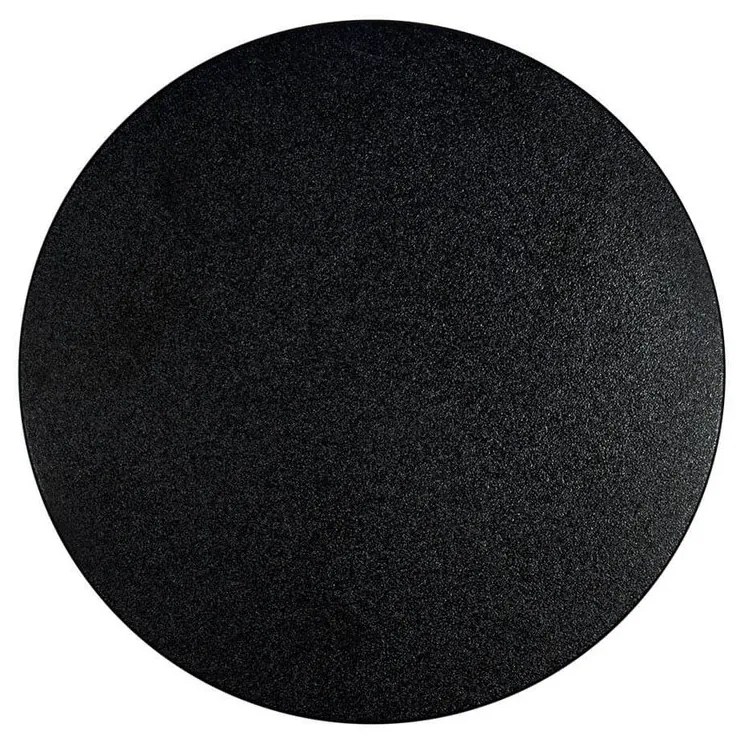 Applique LED IP65 Luce Indiretta 12W Tonda Nera Colore Bianco Naturale 4.200K