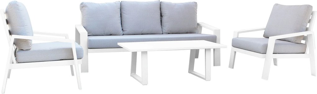 PERCY - salotto da giardino in alluminio 5 posti