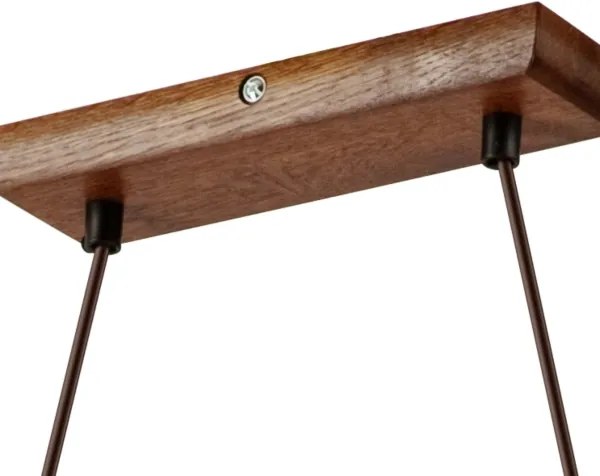 Lampadario sospeso a cavo AIDA 2xE27/60W/230V, Ø 35 cm, rovere/noce