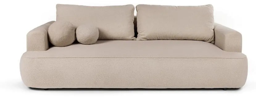 Divano beige allungabile con rivestimento in bouclé 247 cm Quinoa – Bonami Selection