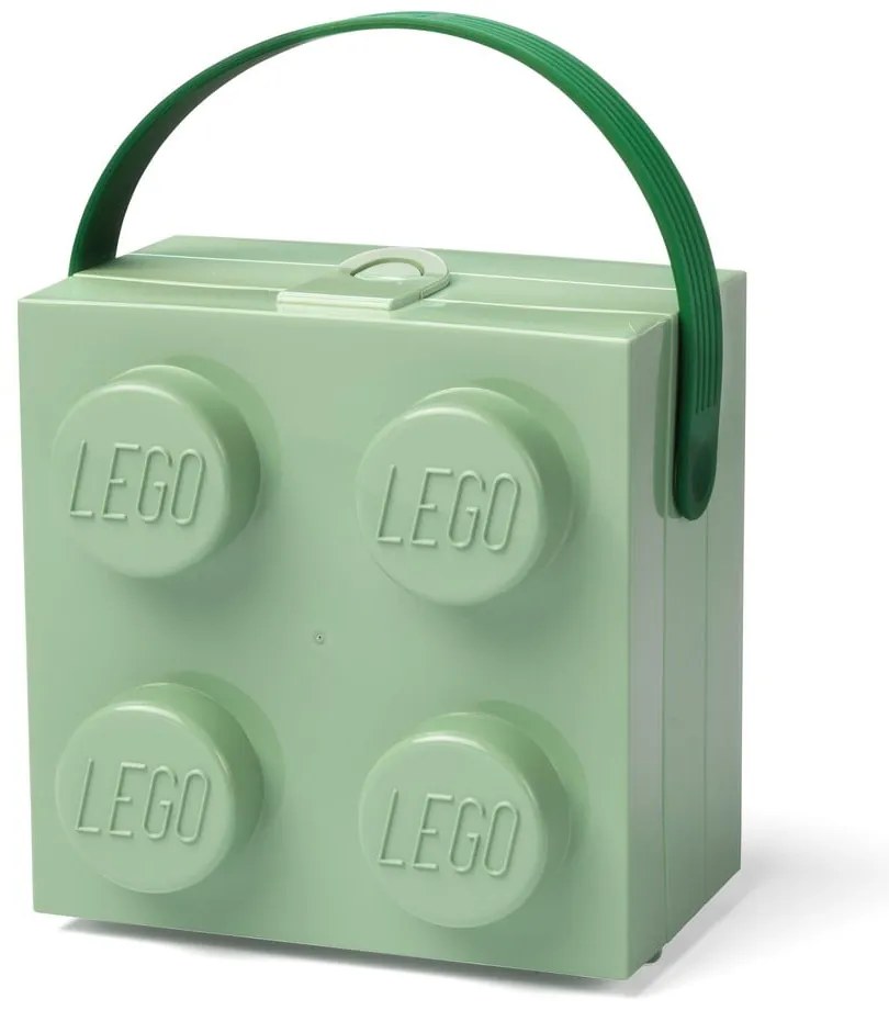 Contenitore verde chiaro con maniglia - LEGO®
