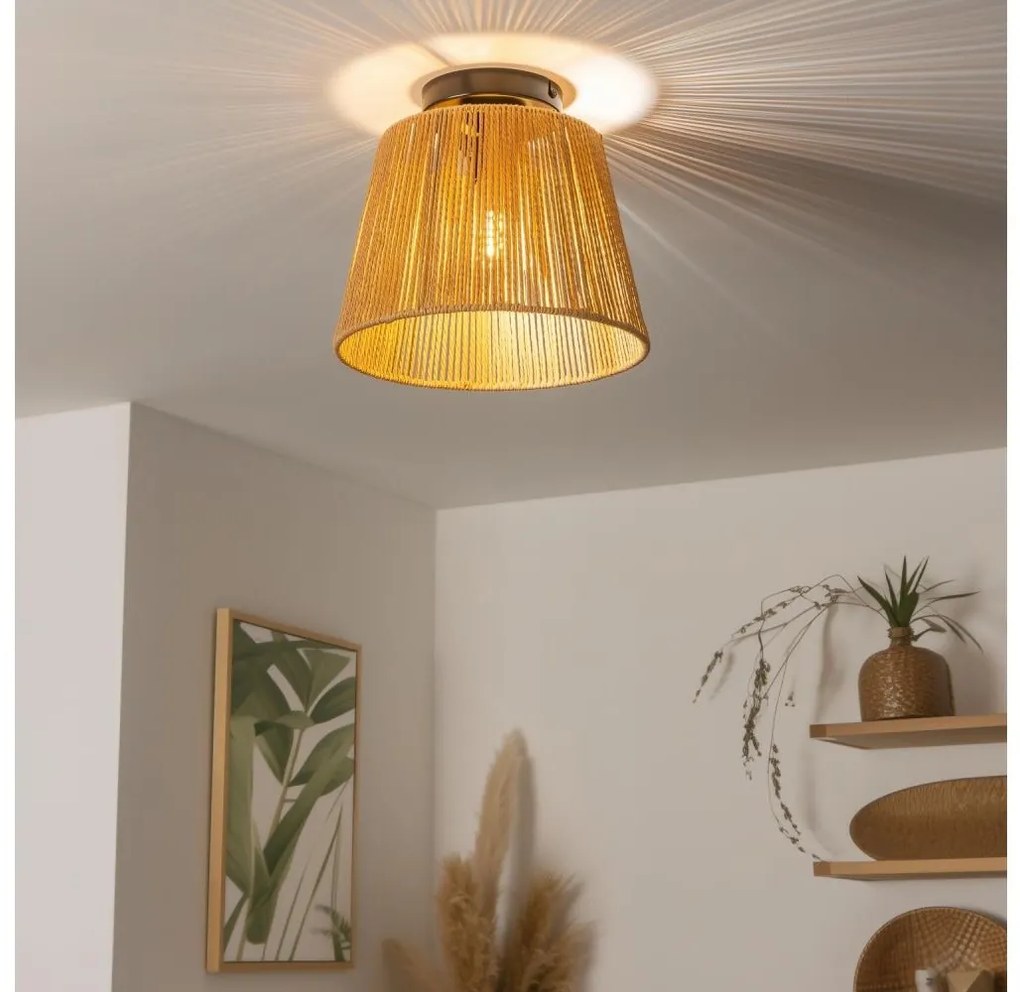Brilagi - Plafoniera LED CERIA BOHO 1xE27/40W/230V Ø 28 cm marrone