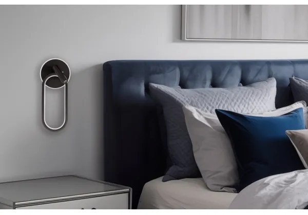 Applique a LED MONET LED/13W/230V + LED/2W 3000/4000/6000K nero