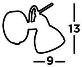 Searchlight 1541BK - Faretto da parete FOCUS 1xGU10/50W/230V nero