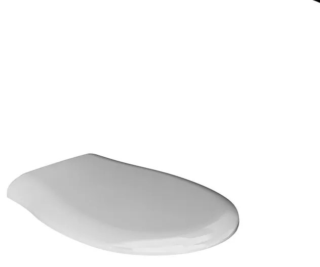 Copriwater SOFT irregolare dedicato per serie sanitari OLYMPIA CERAMICA in abs bianco opaco con chiusura rallentata su coperchio e ciambella