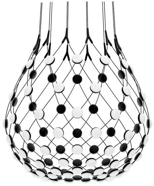Mesh Lampada a Sospensione Ø80xH60 Phase 2m Black - Luceplan