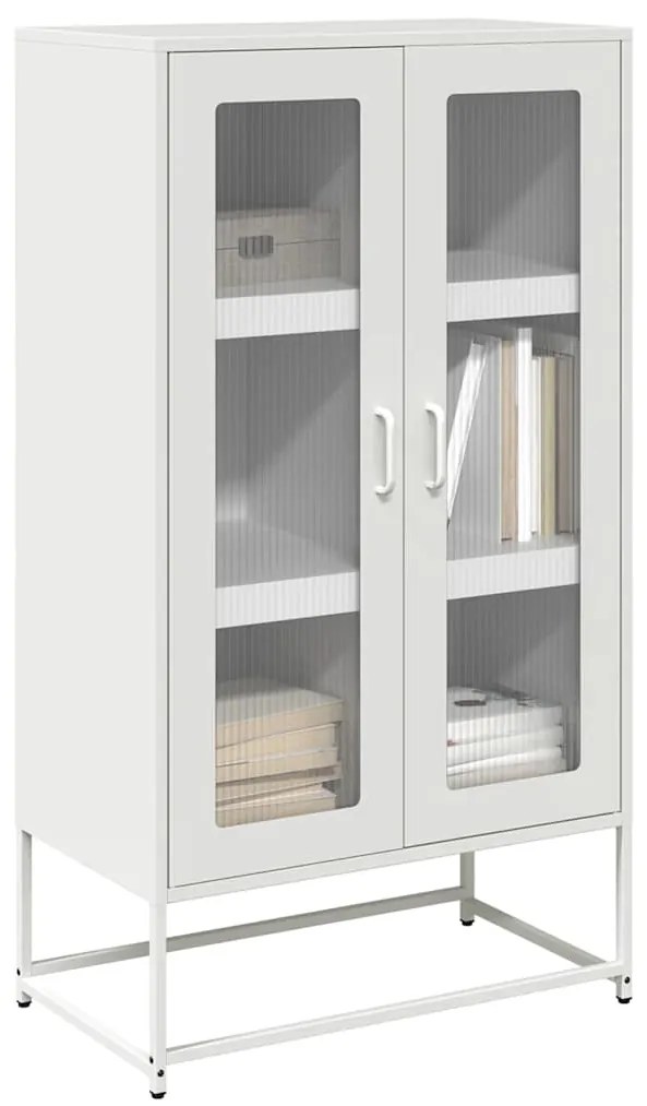 Credenza Bianca 68x39x123 Cm İn Acciaio /