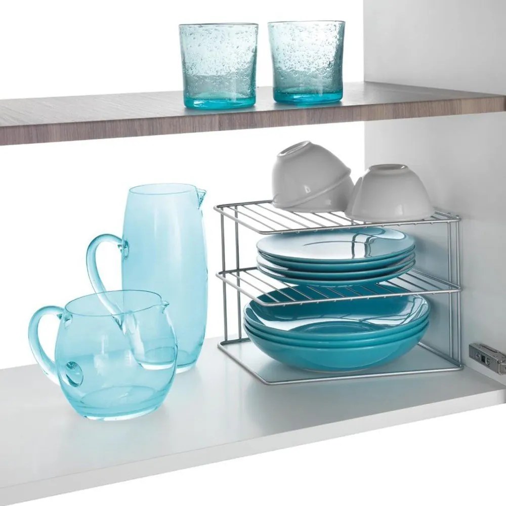 Ripiano aggiuntivo argentato in acciaio 25x25 cm Palio – Metaltex