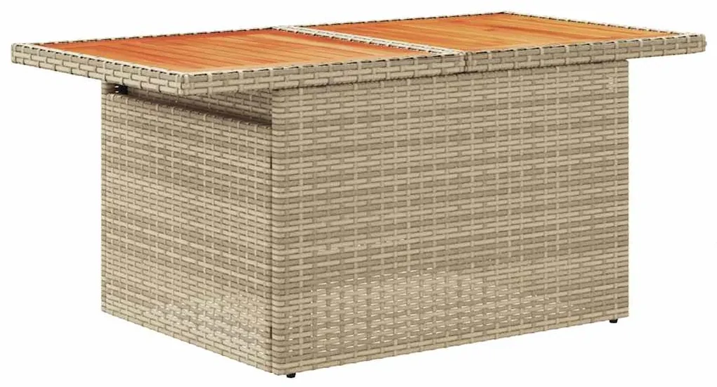 Set divano da giardino 5 pz con cuscini beige in polyrattan