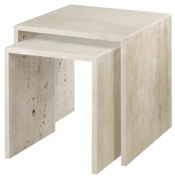 Set di 2 tavolini in pietra 45x45 cm VARU - Blomus