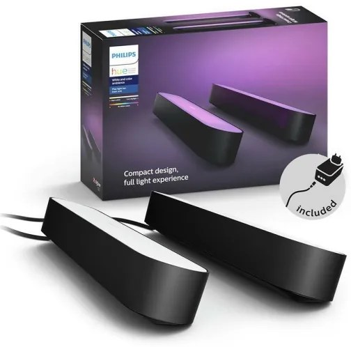 Philips - SET 2x Lampada da tavolo dimmerabile LED RGB Hue AMBIANCE LED/6W/230V