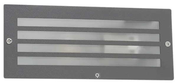 Lampada da incasso moderna grigio scuro IP44 - Hurricane