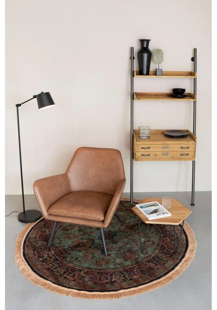 Lampada da terra nera con paralume in metallo (altezza 135 cm) Hajo - White Label