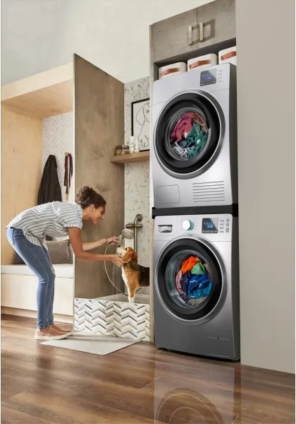 Meliconi 656138 - Supporto intermedio per lavatrice e asciugatrice 70 cm nero