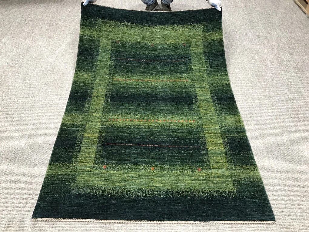 Loribaft Tappeto 180x120 Verde (Iran) Annodato A Mano
