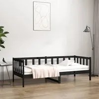 Dormeuse Nera 80x200 cm in Legno Massello di Pino 814688