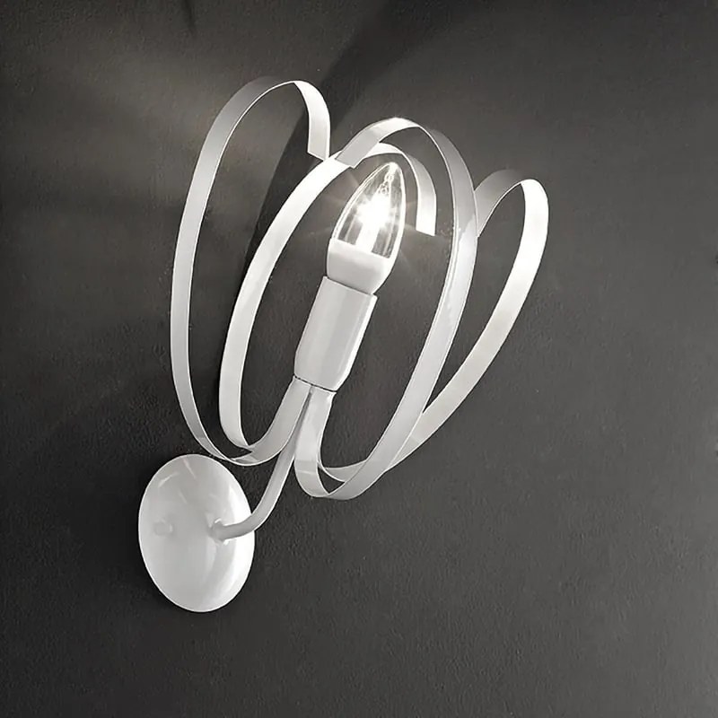Applique moderno FIOCCO bianco 1X E27 LUMICOM