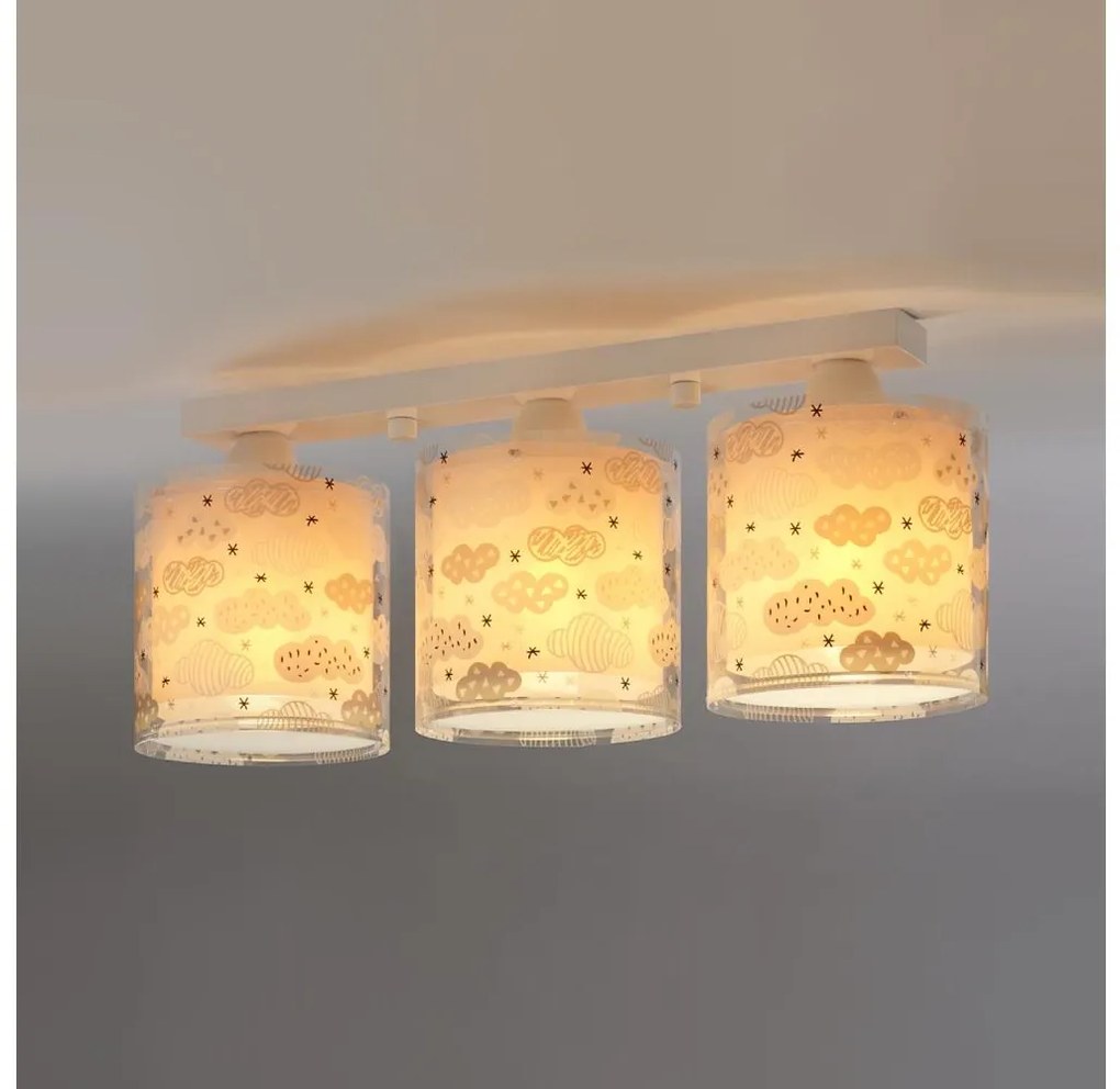 Dalber D-41413S - Plafoniera per bambini NUVOLE 3xE27/60W/230V