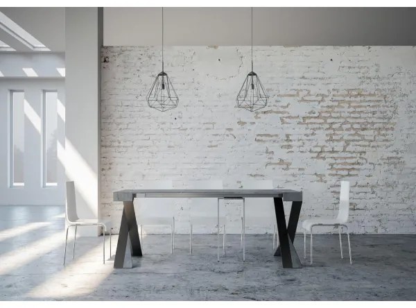 Consolle allungabile 90x40 cm DIAGO SMALL Cemento fino a 196 cm