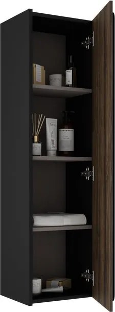 Colonna per mobile bagno Indico VISOBATH 1 anta P 28 x L 120 x H 34.5 cm Nero laccato MDF