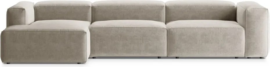 Divano angolare beige (con penisola a sinistra/con chaise lounge) Bergamo – Cosmopolitan Design