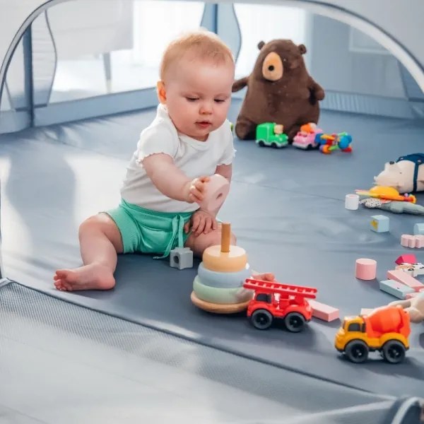 Lionelo - Box giochi WILLOW XL grigio