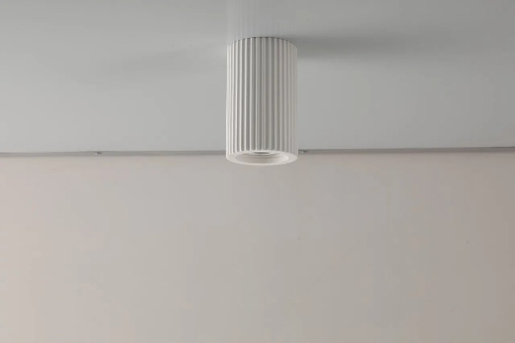 Plafoniera LED GU10 e GU5.3 Rotonda in Gesso Pitturabile Ø70x110mm