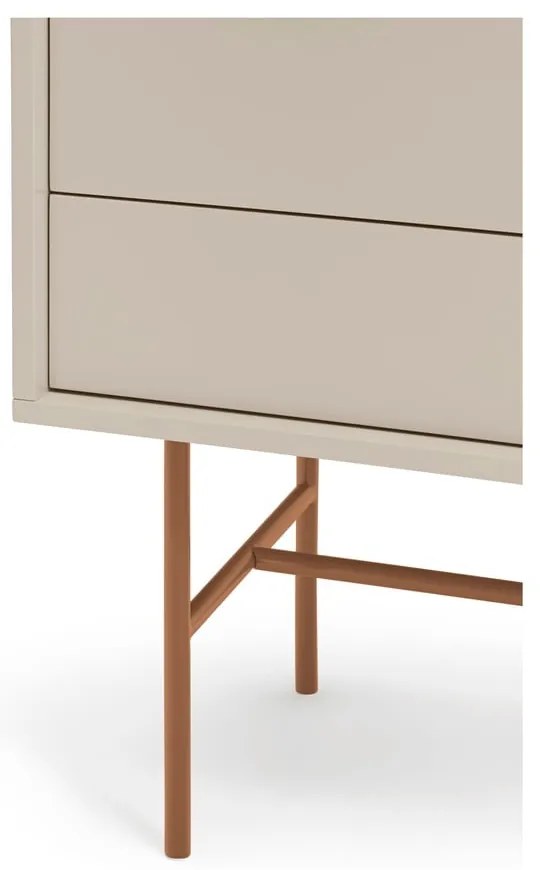 Cassettiera bassa con ante scorrevoli in mattone/beige 180x91 cm Nube - Teulat