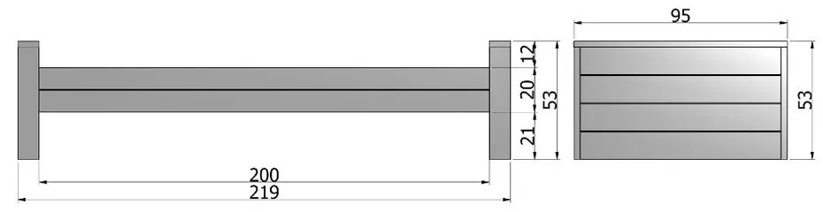 Letto singolo grigio con rete 90x200 cm Dennis - WOOOD