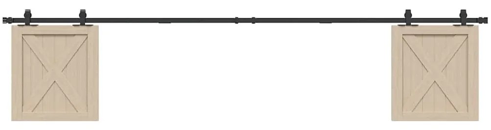 Kit Anta Scorrevole Armadio İn Acciaio Al Carbonio 244 Cm /