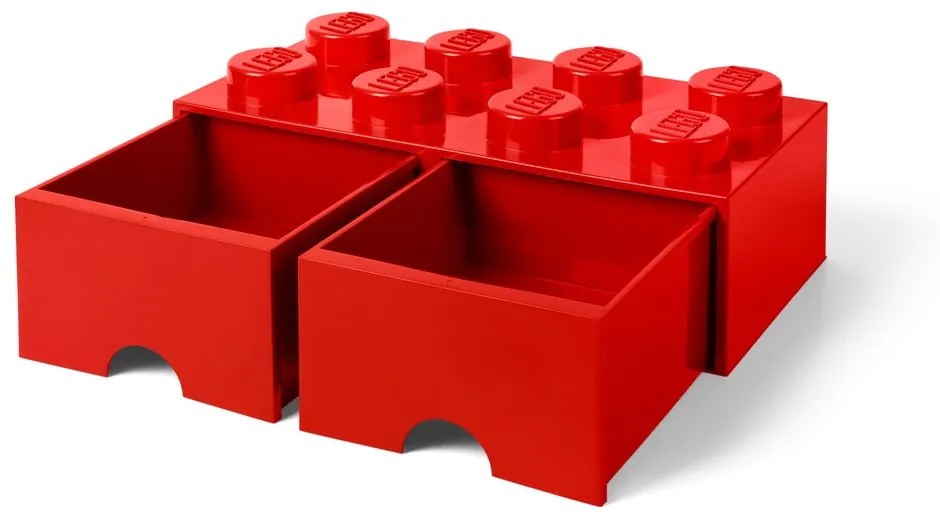 Scatola portaoggetti rossa con due cassetti - LEGO®