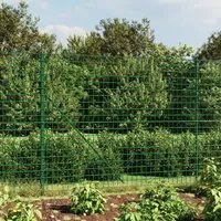 Recinzione Metallica con Picchetti Ancoraggio Verde 1,6x25 m 154124