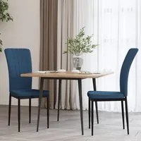 Sedie da Pranzo 2 pz Blu in Velluto cod mxl 14267