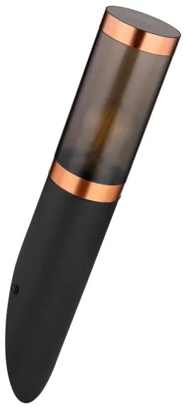 Globo 3157BC - Applique da esterno BOSTON 1xE27/23W/230V IP44 nero/rame