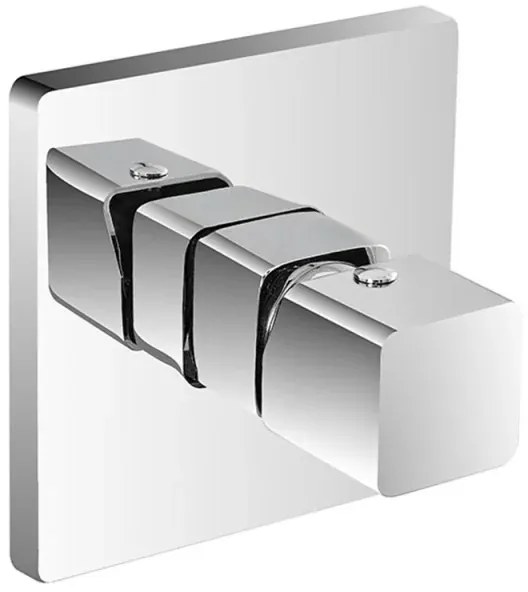 Miscelatore doccia ad incasso in ottone cromato completo di corpo a muro Lotus