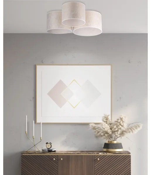 Duolla - Plafoniera ROLLER TRIO 3xE27/60W/230V bianco/oro