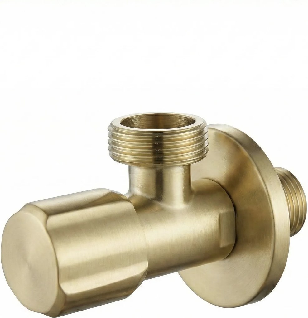 Valvola ad angolo 02 1/2" x 3/4" Brush Gold