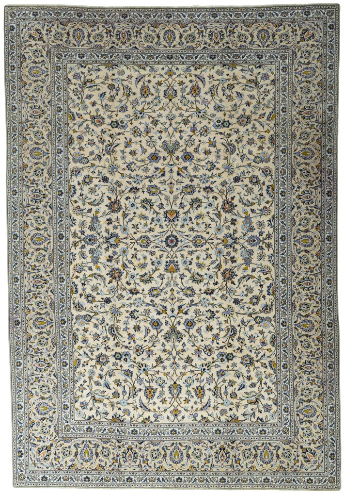 Kashan Tappeto persiano 430 x 300 Beige (Iran) Annodato A Mano