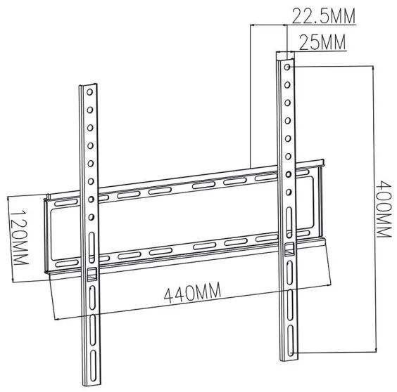 Nedis TVWM1031BK - Supporto fisso a muro per TV 23-55”