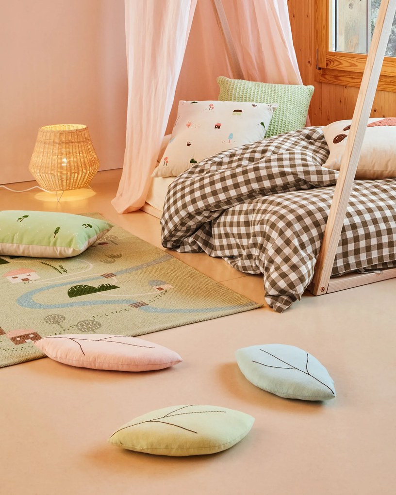 Kave Home - Coprimaterasso per lettino Jasleen 100% cotone (GOTS) 90 x 190 cm