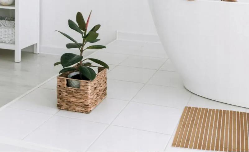 Tappeto da bagno in bambù 50 x 70 cm
