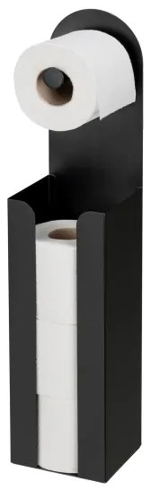 WENKO 26059100 - Porta rotoli AGIRA 12x54 cm nero