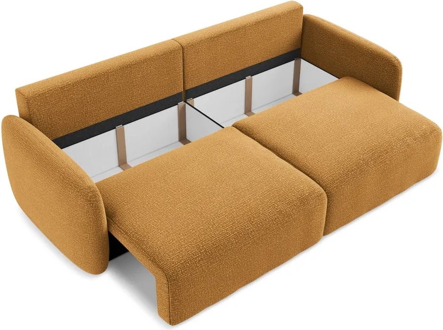 Divano arancione allungabile/con contenitore 238 cm Kalena – Makamii