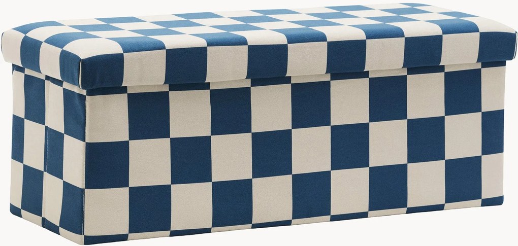 Pouf contenitore per bambini Check Teal