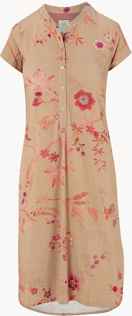 Camicia da notte corta in viscosa gialla Dalia